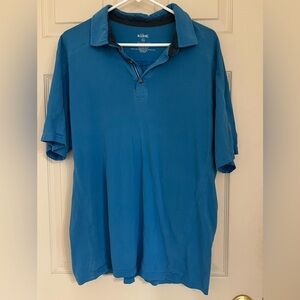 Kuhl Shirt Mens XL Blue Wayfarer Polo Soft Seamless Modern Cut Gorpcore Dad